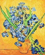 Tapyba pagal skaičius: IRISAI VAZOJE Vincentas van Gogas 40x50 dėžutėje