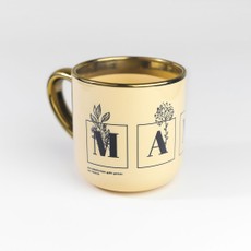 Riboto leidimo Knygos.lt puodelis MAMAI (geltonas), 400 ml