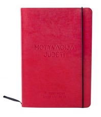 Vlados Musvydaitės užrašinė „Motyvacija judėti“. Atraskite savo motyvaciją kiekvienai metų savaitei! (raudona)