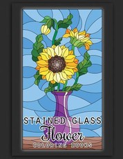 Stained Glass Flower Coloring Books