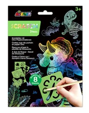 AVENIR Nutrinamų kortelių rinkinys su trafaretais „Dinozaurai“