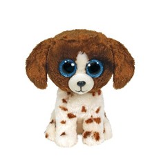 TY Beanie Boos pliušinis šuo Muddles, 15 cm (ruda-balta)