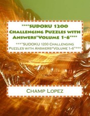 ***"SUDOKU 1200 Challenging Puzzles with Answers*Volume 1-6"***