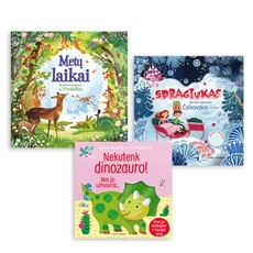 Trijų knygelių vaikams rinkinys: Spragtukas + Metų laikai + Nekutenk dinozauro!