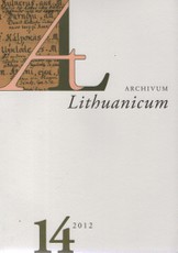 Archivum Lituanicum 14