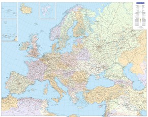 Kümmerly+Frey Europakarte politisch Poster 1:4,5 Mio.