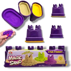 Kinetinis smėlis. Su formelėmis, 3 spalvos, 330 g