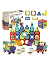 Magnetinis 3D konstruktorius WOOPIE „Pilis ir transporto priemonės“, 71 vnt.