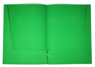 Aplankas su dviem kišenėlėm žalias