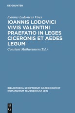 Praefatio in Leges Ciceronis Et Aedes Legum