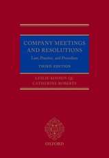 Company Meetings and Resolutions
