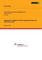 Indicators for refugees' effective language learning. An exploratory study
