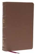 Kjv, Personal Size Large Print Single-Column Reference Bible, Genuine Leather, Brown, Red Letter, Comfort Print