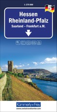Kümmerly+Frey Regional-Strassenkarte 5 Hessen, Rheinland-Pfalz 1:275.000