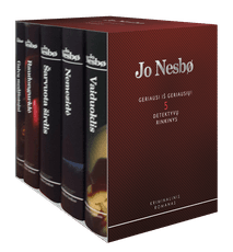 Geriausi iš geriausių! ĮTAMPOS MEISTRO JO NESBØ DETEKTYVŲ RINKINYS: 5 detektyvai dailioje dėžutėje