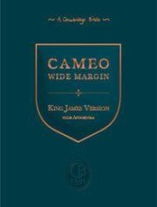 KJV Cameo Wide Margin Reference Edition with Apocrypha, Black Calf Split Leather, KJ454:XRMA
