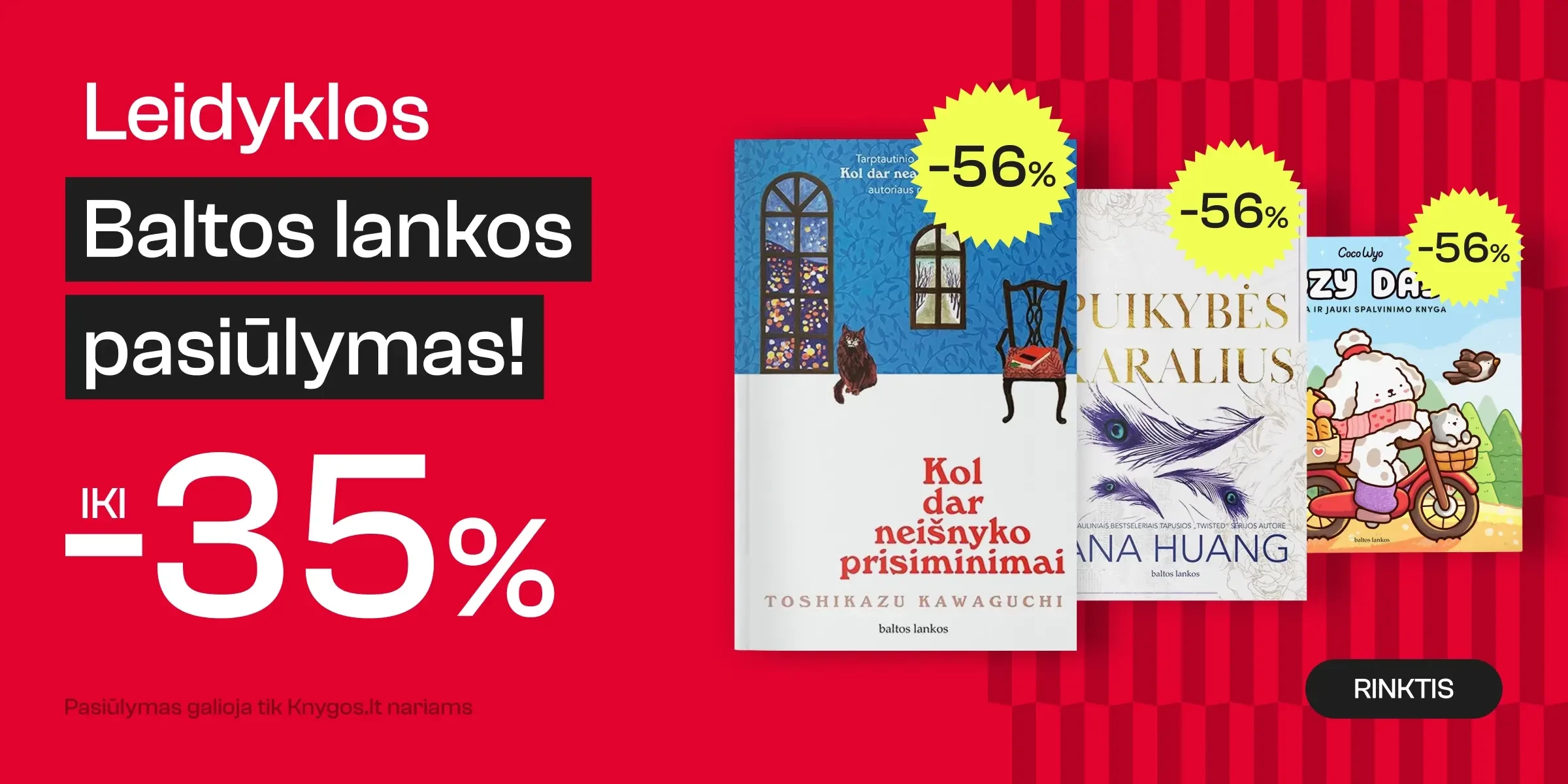 Leidyklos BALTOS LANKOS knygoms iki -35%!