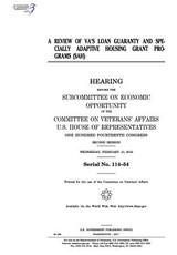 A review of VA's loan guaranty and Specially Adaptive Housing grant programs (SAH)