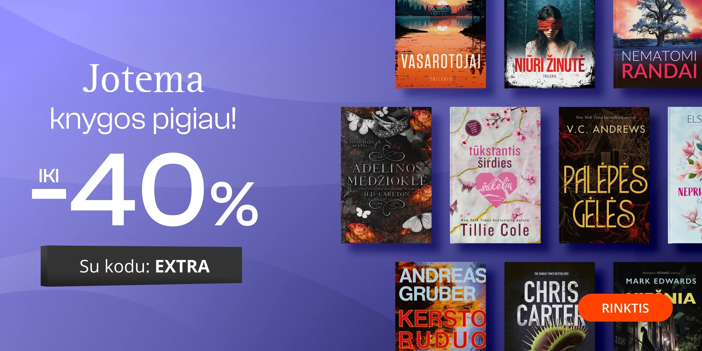 Leidyklos JOTEMA knygoms iki -40% extra nuolaidos!