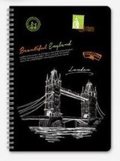 Knyga su spirale A5 80lap 70g linija METROPOL