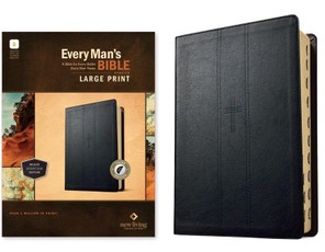 NLT Every Man's Bible, Large Print, Filament Enabled (Leatherlike, Covenant Black, Indexed, Red Letter)