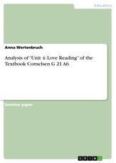 Analysis of "Unit 4: Love Reading" of the Textbook Cornelsen G 21 A6