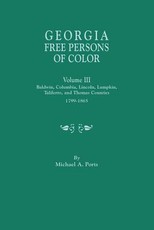 Georgia Free Persons of Color, Volume III
