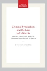 Criminal Syndicalism and the Law in California
