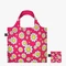 LOQI pirkinių krepšys „SMILEY Flowers Raspberry Medium Recycled Bag“, M dydis