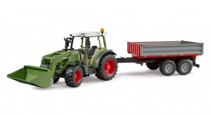 Fendt Vario 211 traktorius su frontiniu krautuvu ir savivarčiu