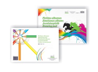 Klijuotas piešimo albumas A4 30l