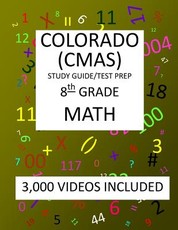 8th Grade COLORADO CMAS, 2019 MATH, Test Prep