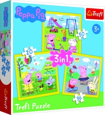 TREFL PEPPA PIG 3 dėlionių rinkinys „Kiaulytė Pepa“