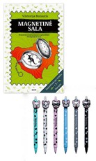 Knygos ir tušinuko rinkinys: Magnetinė sala + trinamas tušinukas „Šuniukai“