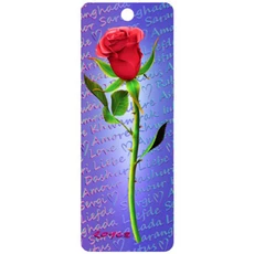 3D knygos skirtukas „Rožė”