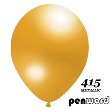 Balionai 12" Metalic Penword 100vnt auksiniai