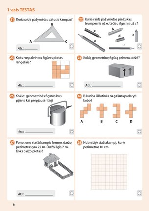 Matematikos Testai 4 Klasei Pagal Standartizuotą Matem..