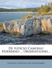 de Iudicio Camerali Hodierno ... Observationes...