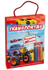 Transportas: 4 knygelės ir 6 spalvoti pieštukai