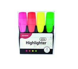 Teksto žymeklių rinkinys 1-6 mm MONAMI 604, 4 spalvos