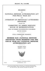 Hearing on National Defense Authorization Act for Fiscal Year 2017 and oversight of previously authorized programs before the Committee on Armed Services, House of Representatives, One Hundred Fourteenth Congress, second session