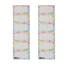 Lipdukai, vardo kortelės ant sąsiuvinių