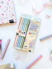 Laimės žymekliai. Paryškink nuotykius pastelinėmis spalvomis, ploni (6 vnt.)