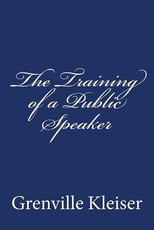 The Training of a Public Speaker
