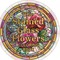 Stained Glass Flowers Coloring Book