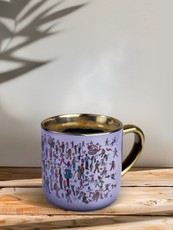 Riboto leidimo Knygos.lt puodelis (violetinis), 400 ml