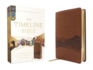 Niv, Timeline Bible, Leathersoft, Brown, Red Letter, Comfort Print