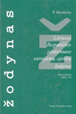 Lietuvos Respublikos įstatymuose vartojamų sąvokų žodynas (2000-11-03)