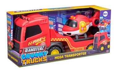 TEAMSTERZ Ugniagesių transporteris su sraigtasparniu, 35 cm