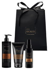 Dovanų rinkinys EQUIVALENZA rankų kremas „Cafe“ + kūno losjonas Les Secrets „Cafe“ + plaukų dulksna Les Secrets „Cafe“
